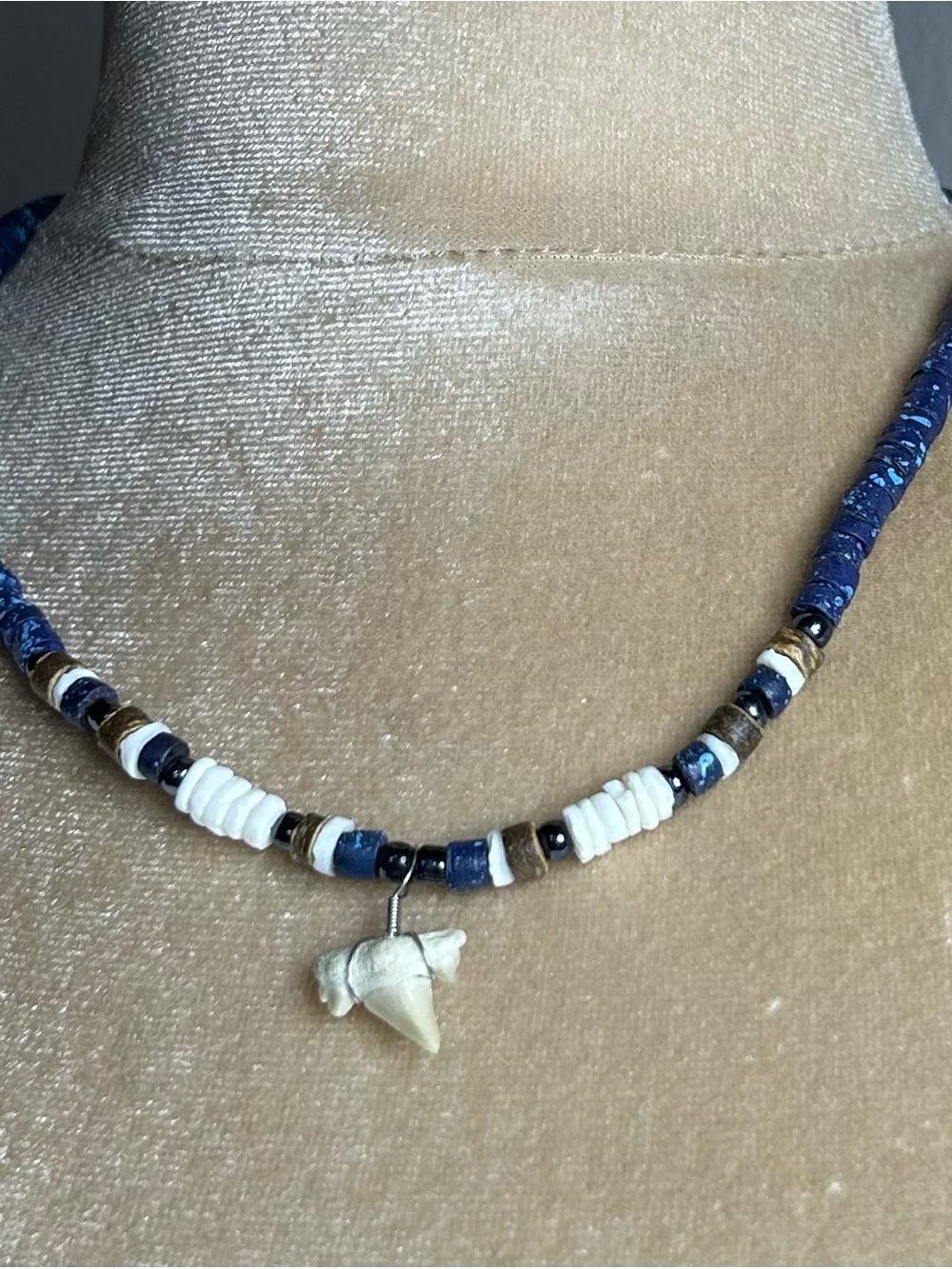 Seed bead disc necklace